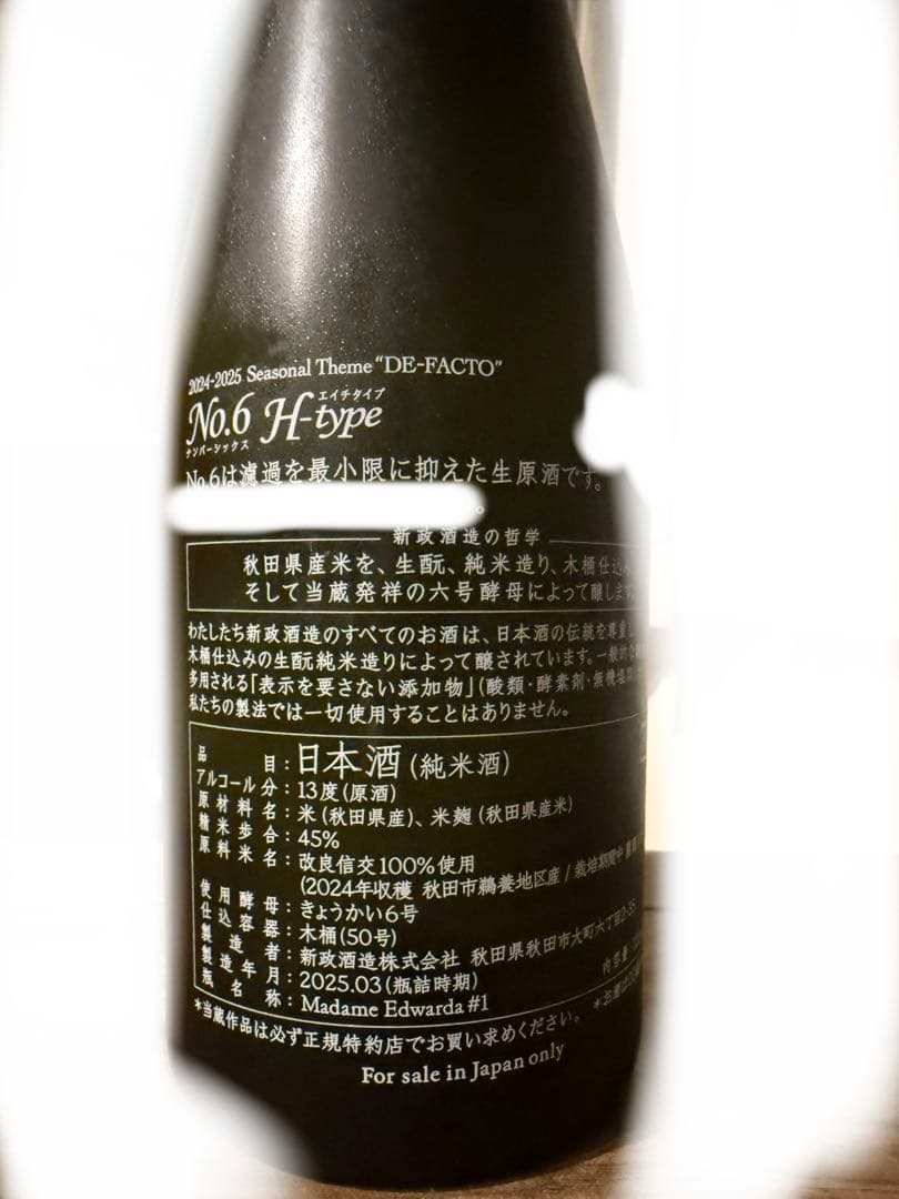 新政　No.6　H-type　2024