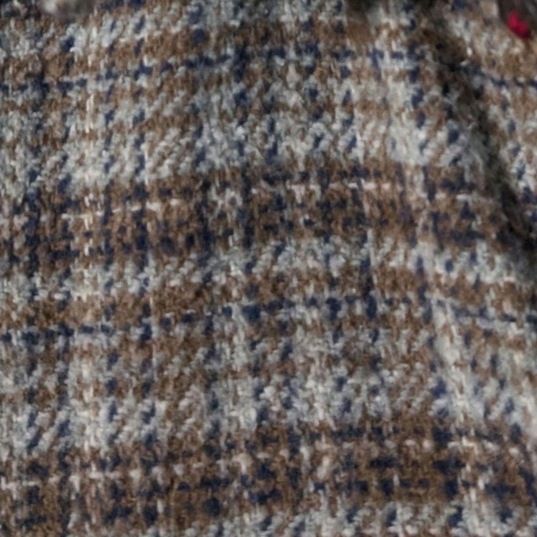 90s　常田大輝　ビックシルエット　ヘビーネルシャツ　チェック柄　ブラウン