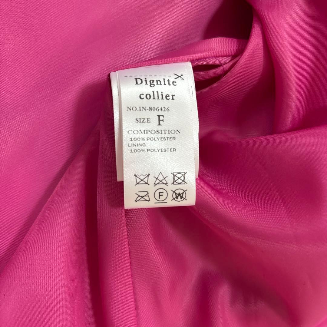 【新品】Dignite Collier 三段プリーツスカートスカート　ピンク