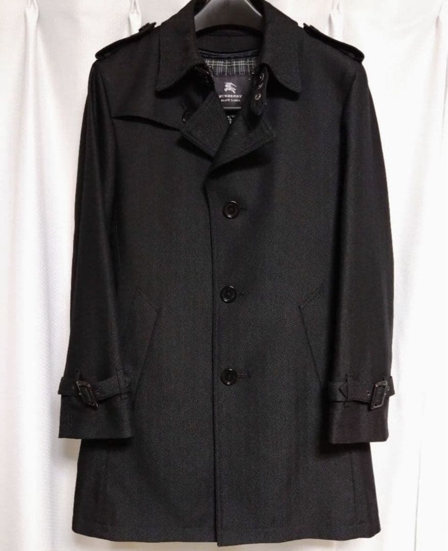 【美品】BURBERRY BLACKLABEL ウール混トレンチコート M