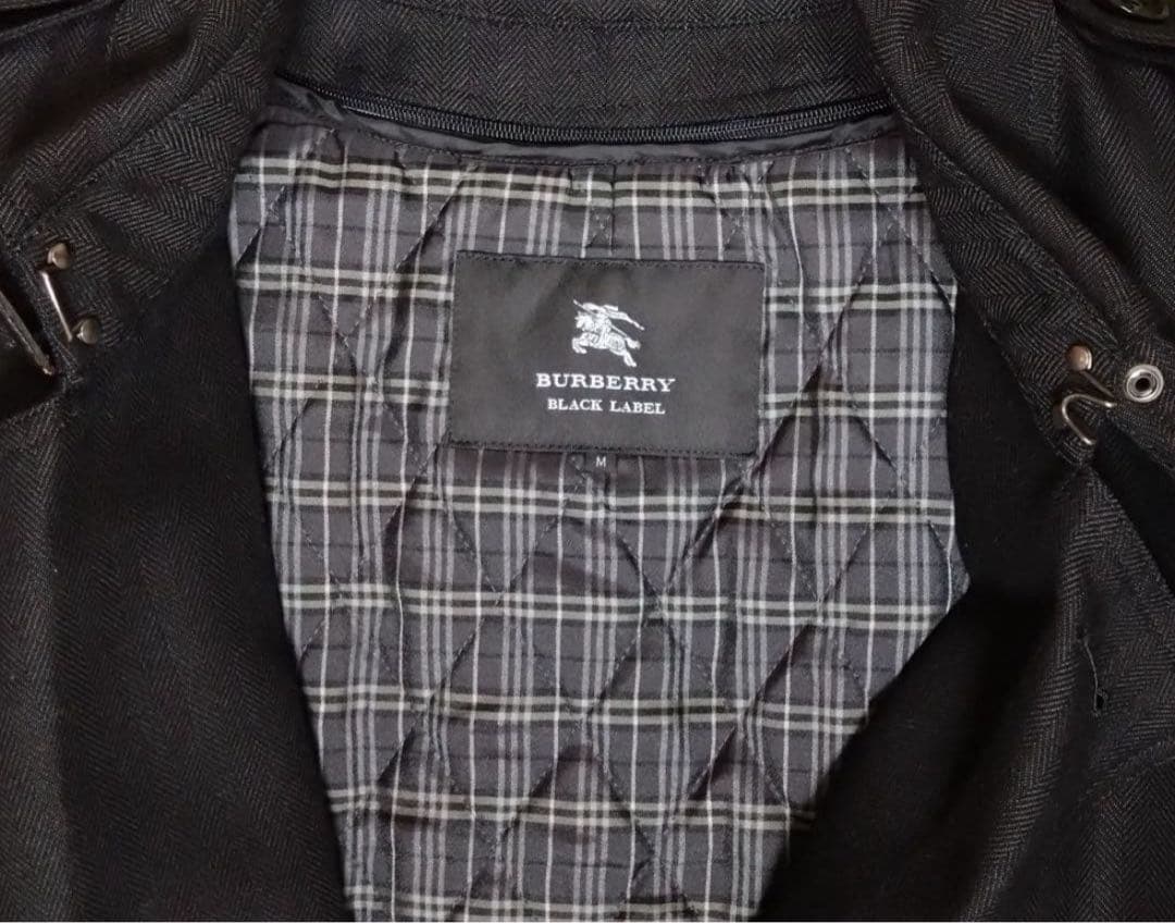 【美品】BURBERRY BLACKLABEL ウール混トレンチコート M