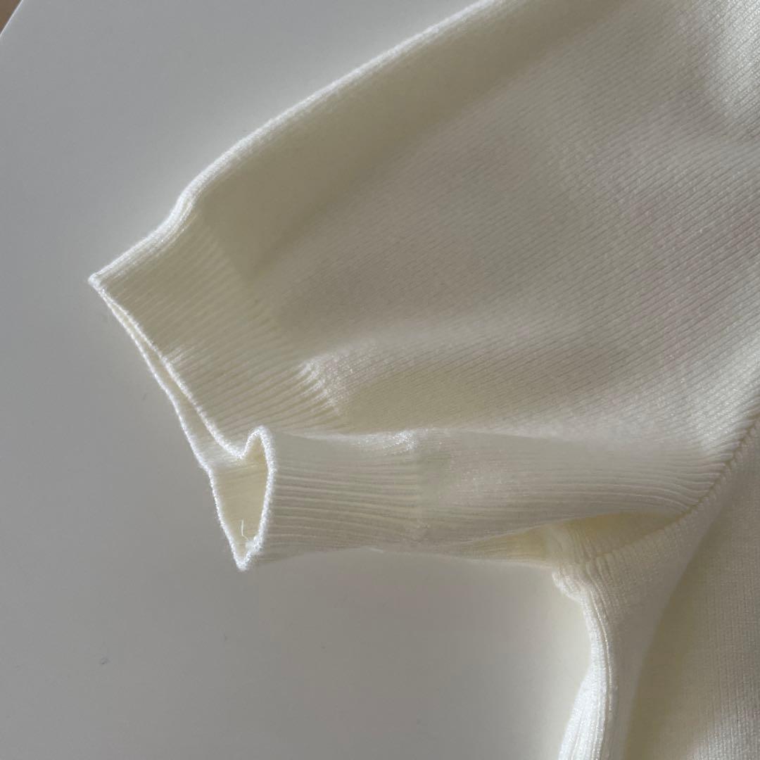 Rirandture パールカラーポロニット　オフ白　m