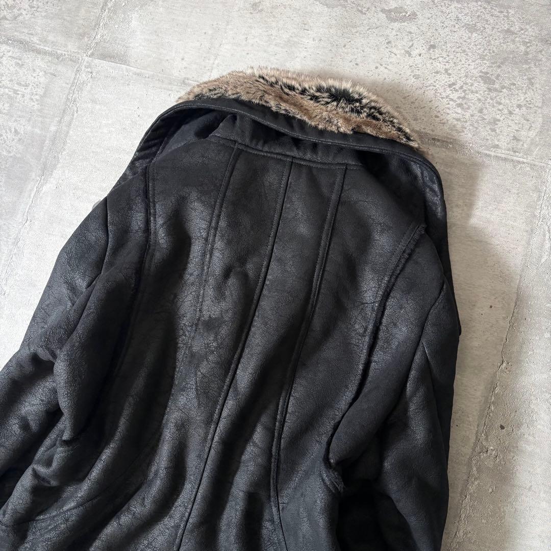 ジャケット・アウター 00s archive mouton far jacket riders y2k