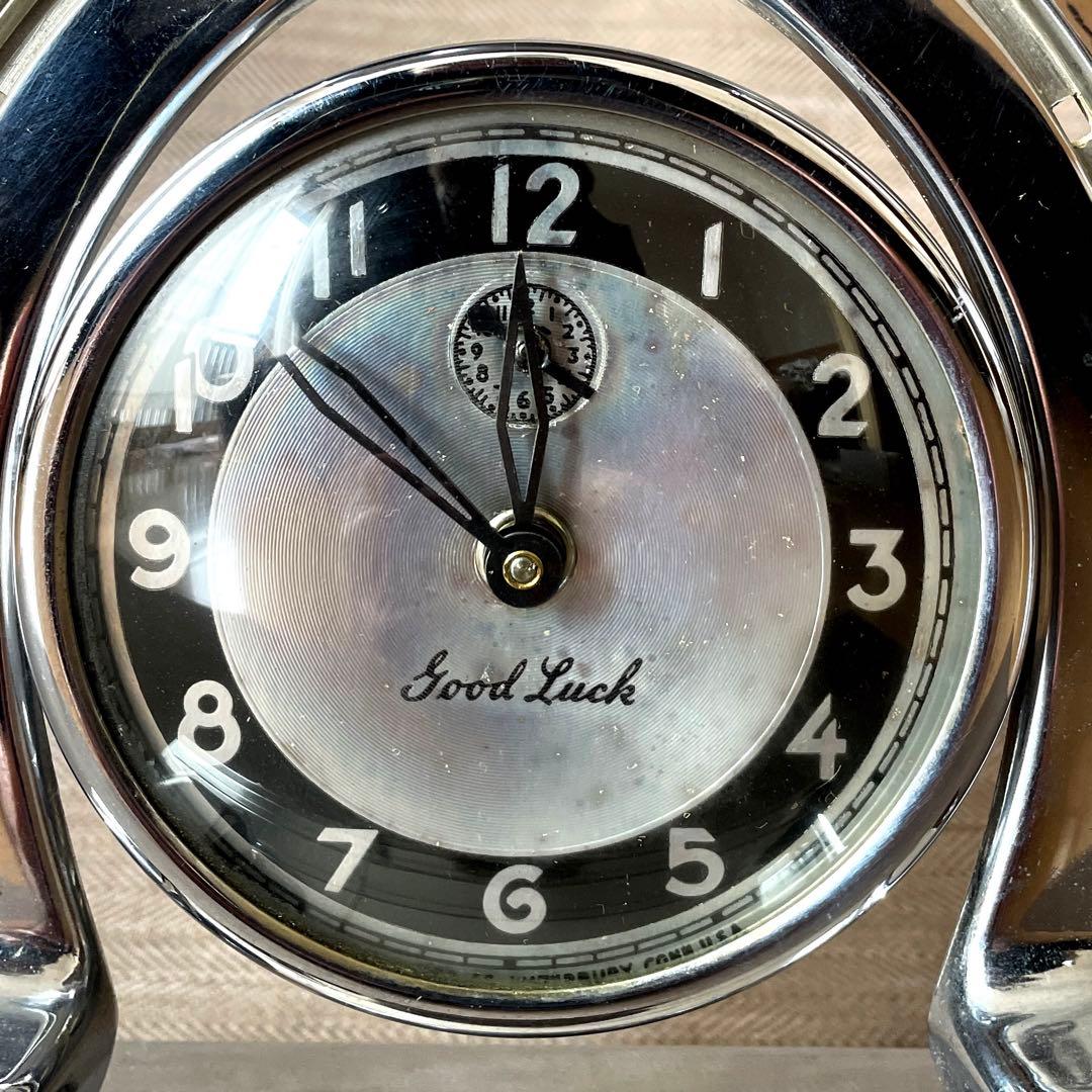 Lux ヴィンテージ 時計置物 1930年代 クローム ラックス グッドラック