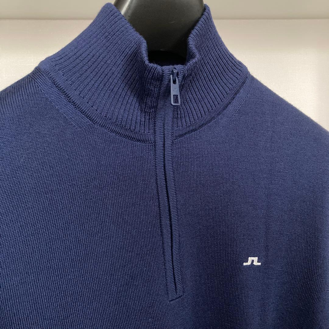 【新品】J.LINDEBERG ゴルフセーターハーフジップアップM(46) 秋冬