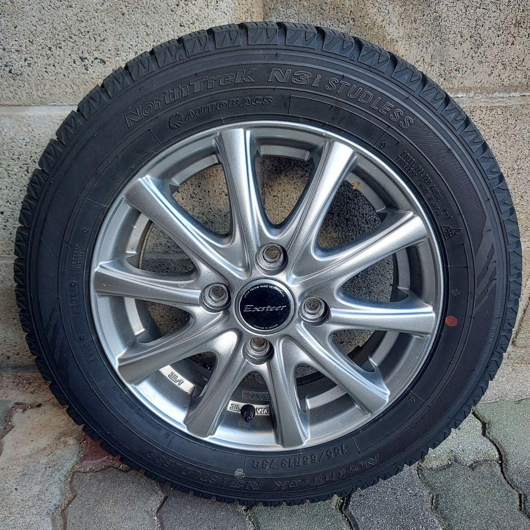 スタッドレス155/65R13 AUTOBACSタイヤアルミホイールセット 4本