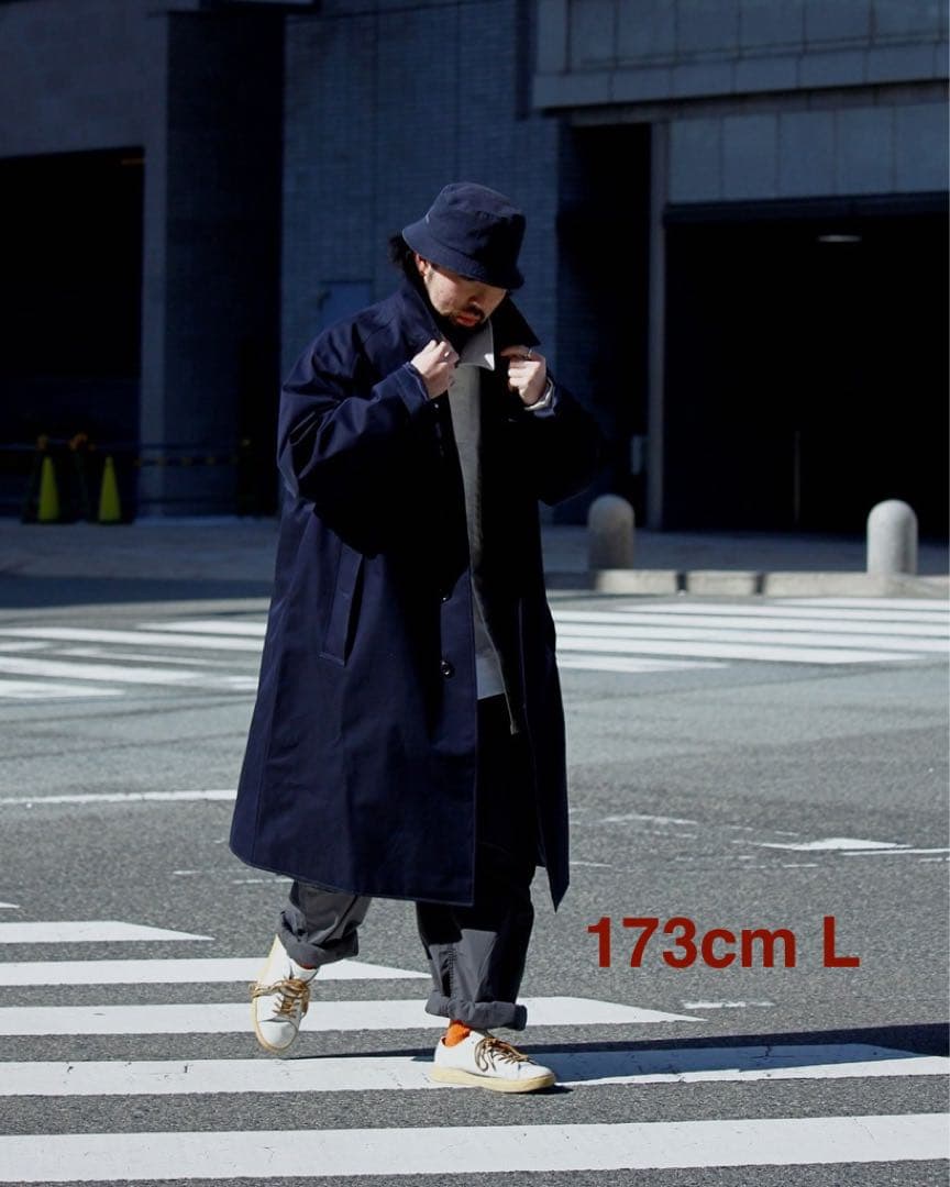 L ナナミカ 2L Cotton GORE-TEX Balmacaan Coat
