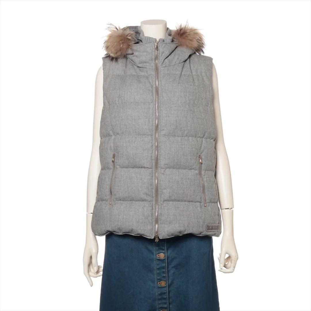 タトラス ウール ダウンベスト 04 グレー MTA13A4188 カシミヤ混