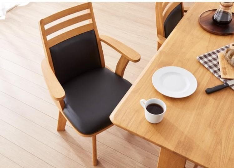 CD DC CB　1脚　ダイニングチェア　アームチェア肘付　ブラウン＊ブラック