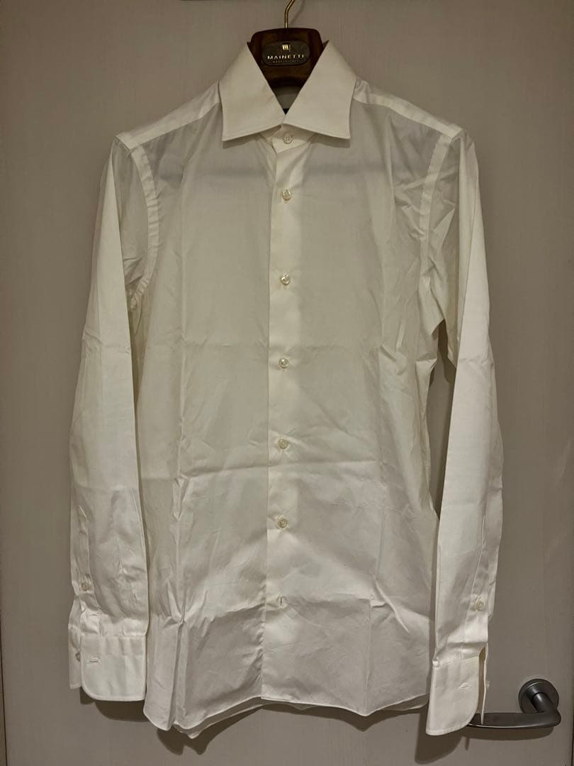 【新品未使用】BARBAバルバ ホワイトドレスシャツ