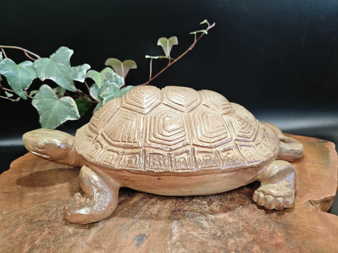 備前焼 亀の置物 日幡光顕A043