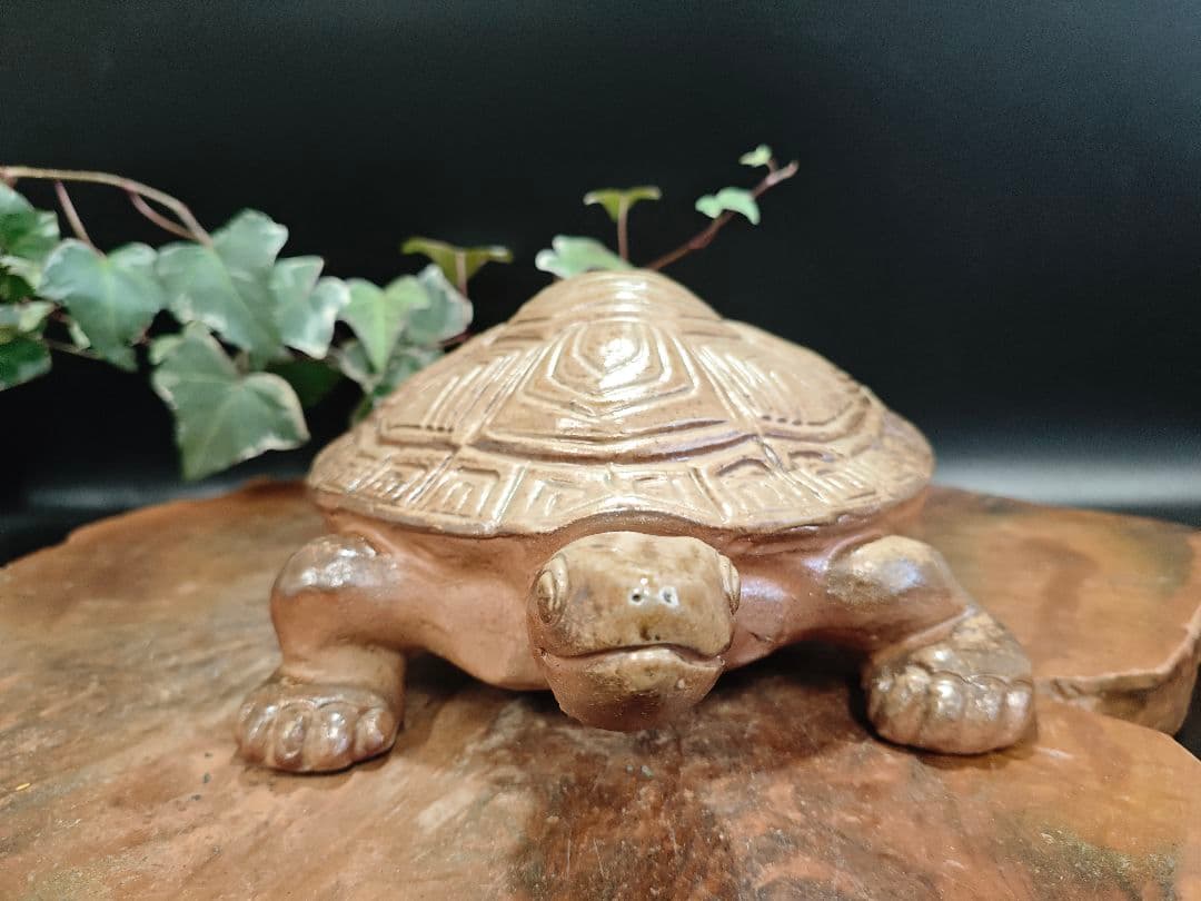 備前焼 亀の置物 日幡光顕A043