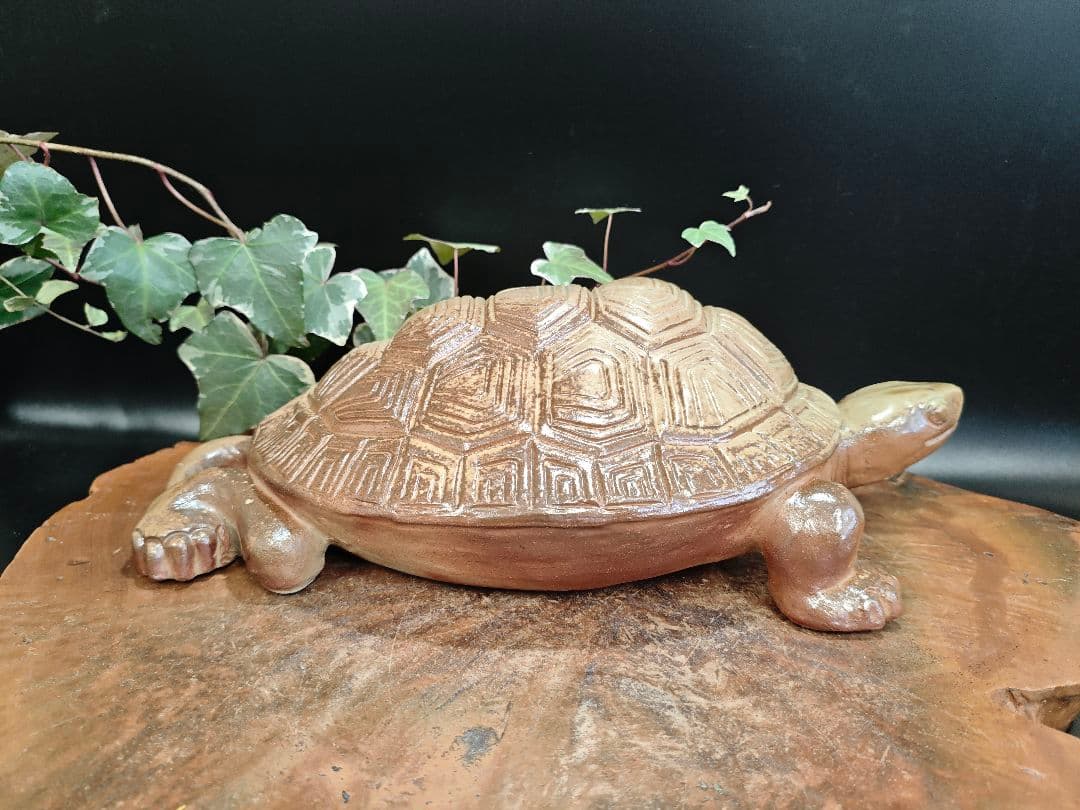 備前焼 亀の置物 日幡光顕A043