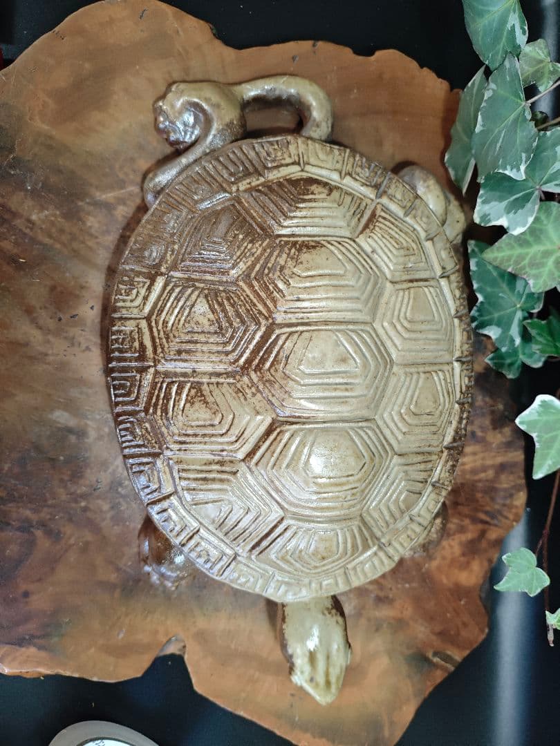 備前焼 亀の置物 日幡光顕A043