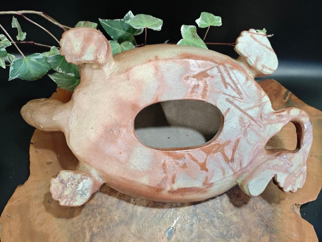 備前焼 亀の置物 日幡光顕A043