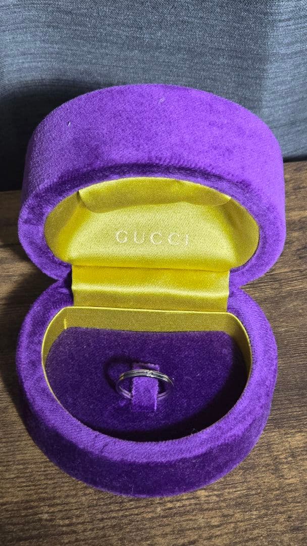 グッチ 指輪 K18WG インフィニティリング 幅2ミリ #16(15.5号)