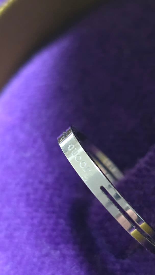 グッチ 指輪 K18WG インフィニティリング 幅2ミリ #16(15.5号)