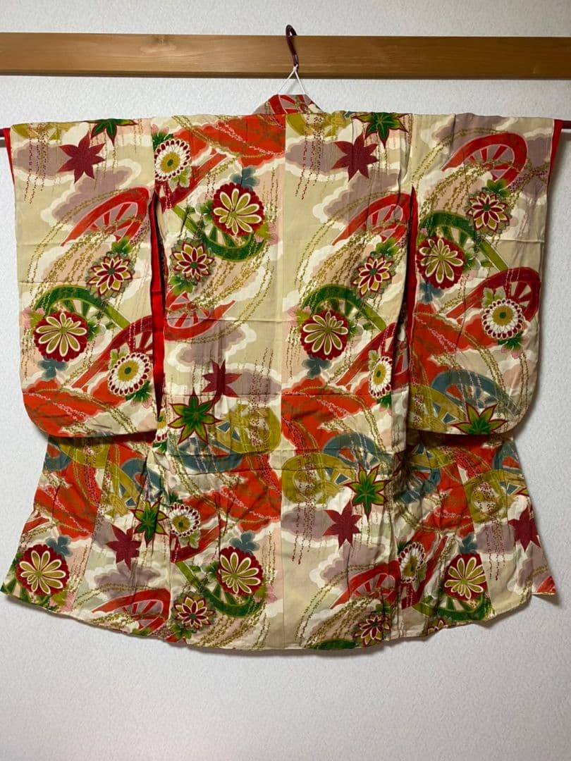 No.67正絹アンティーク子供着物七五三綺麗です。着丈105センチ裄丈61センチ