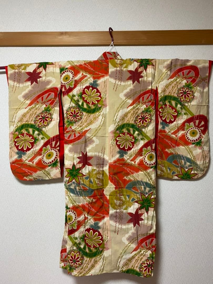 No.67正絹アンティーク子供着物七五三綺麗です。着丈105センチ裄丈61センチ