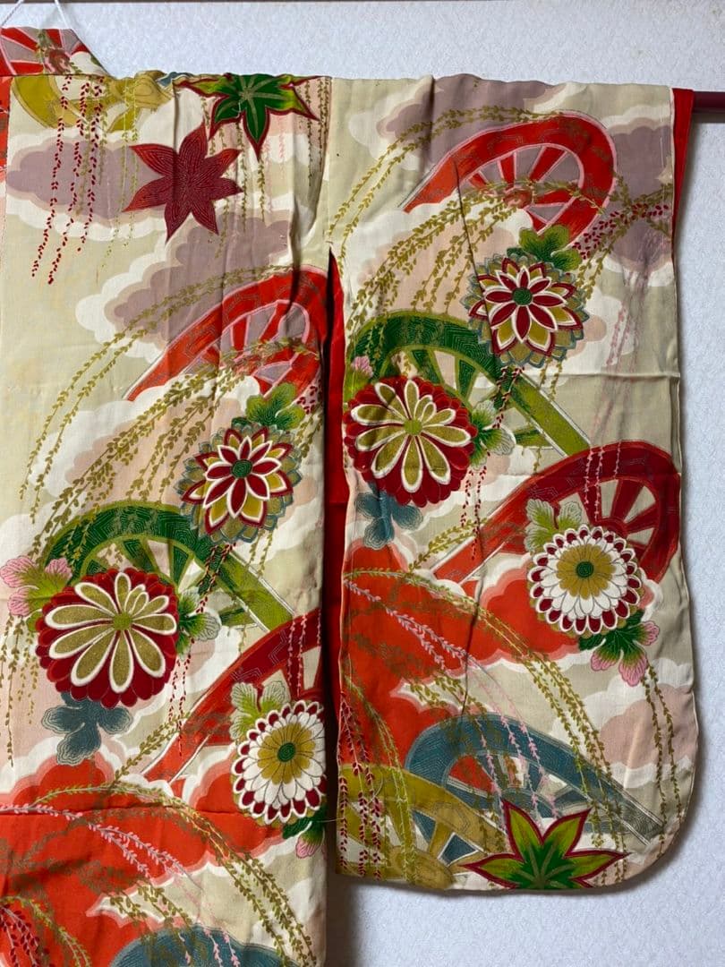 No.67正絹アンティーク子供着物七五三綺麗です。着丈105センチ裄丈61センチ