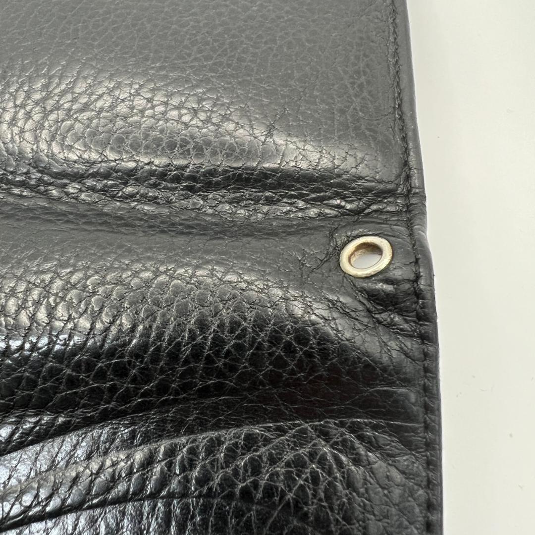 美品ヴィヴィアンウエストウッド★メンズフラップロングウォレット 長財布 本革 黒