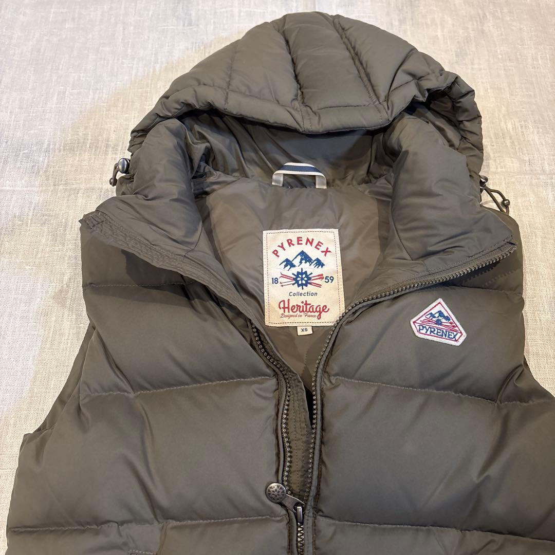 PYRENEX Heritage ダウンベスト XS カーキ