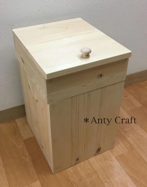 【NEW】【引取可能】30L対応ゴミ箱ハンドメイド アンティーク風ダストボックス