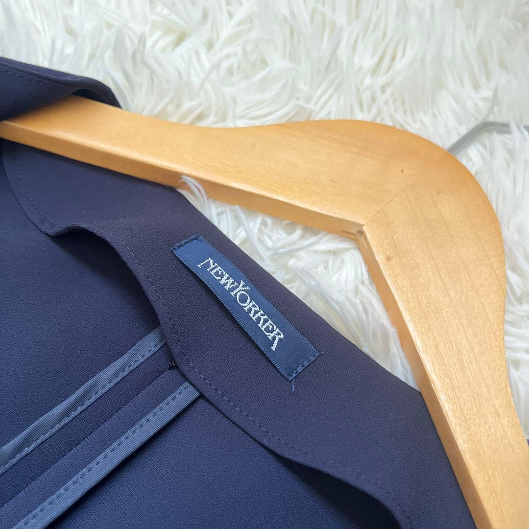 ●NEW YORKER スーツ　セットアップ ノーカラー　パンツ　洗える　上下