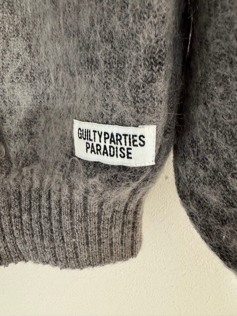 ワコマリア カーディガン モヘア L wacko maria チャコール