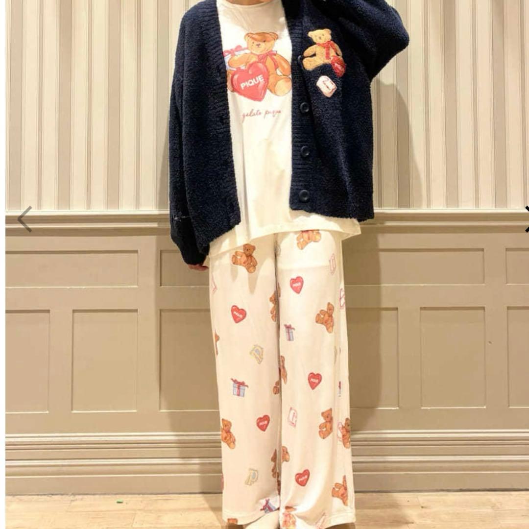 gelatopique ベアさがらカーディガン フェイバリット総柄ロングパンツ