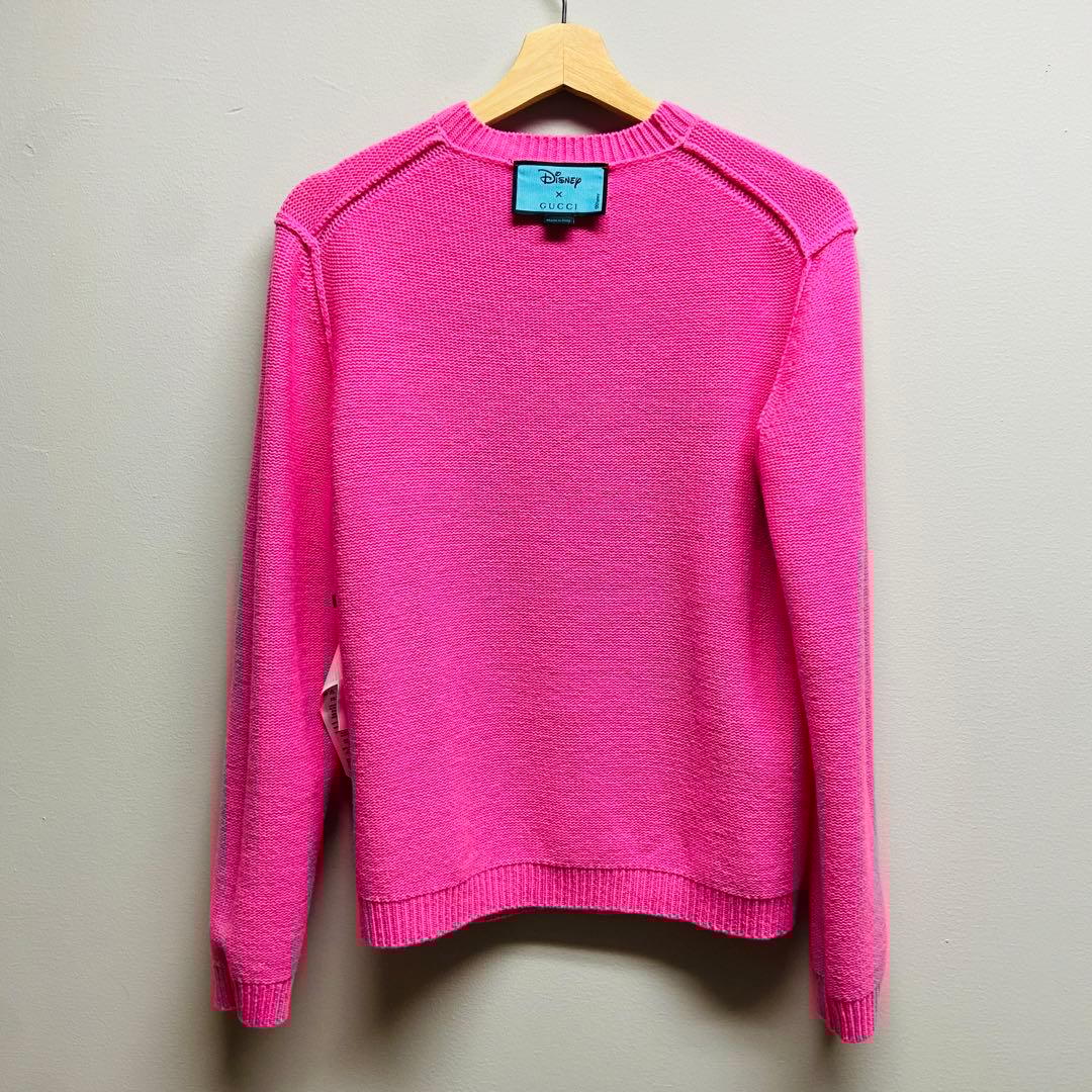 神*子様 グッチ × ディズニー ドナルドダック ニット セーター ピンク 長袖