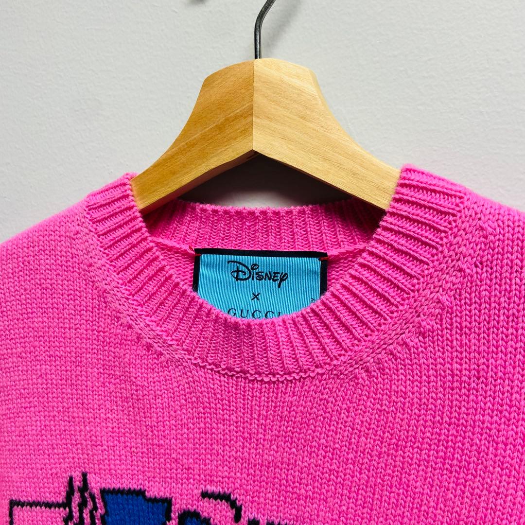 神*子様 グッチ × ディズニー ドナルドダック ニット セーター ピンク 長袖