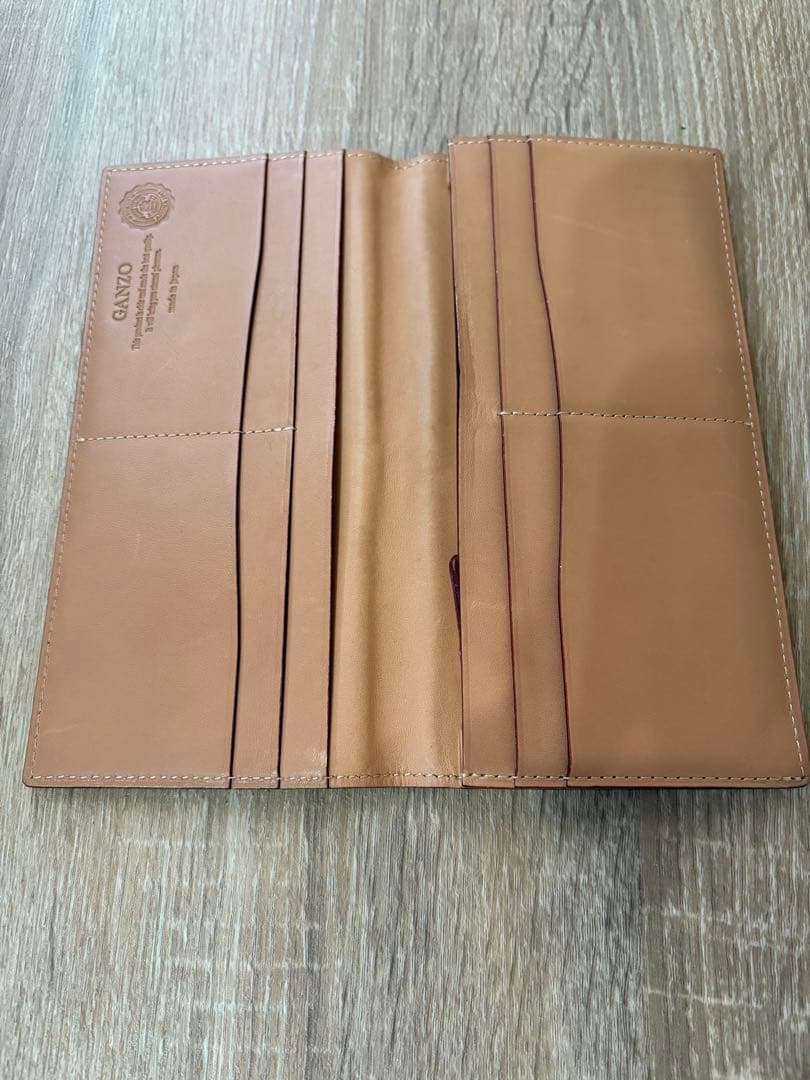 GANZO コードバン　ファスナー小銭入れ付き長財布　ブラック