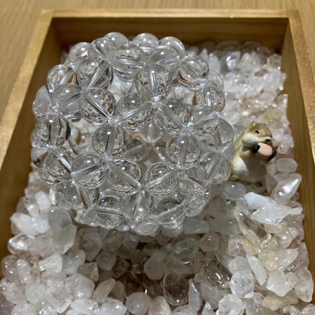 【S-12-2】神聖幾何学 フラーレン 天然水晶12ミリ玉使用