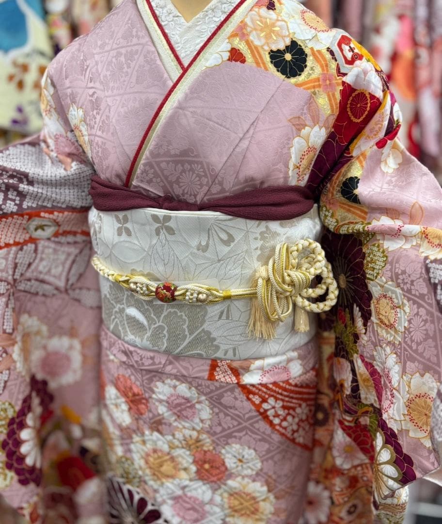 かっちん様 草履バッグ、重ね衿なし【845】【155cm~165cmの方用】