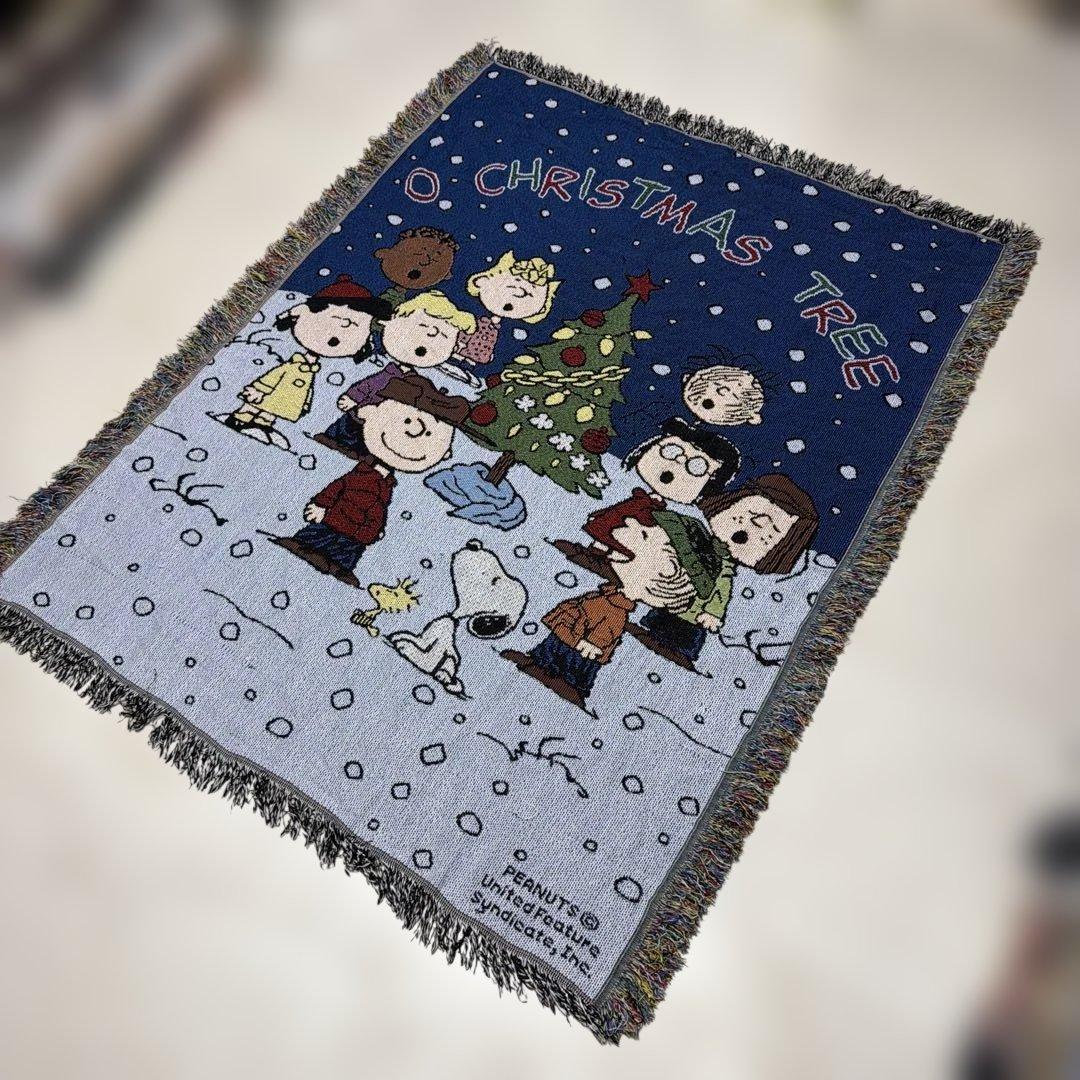 スヌーピー　ブランケット　マルチカバー　ソファカバー　ラグ　153x123