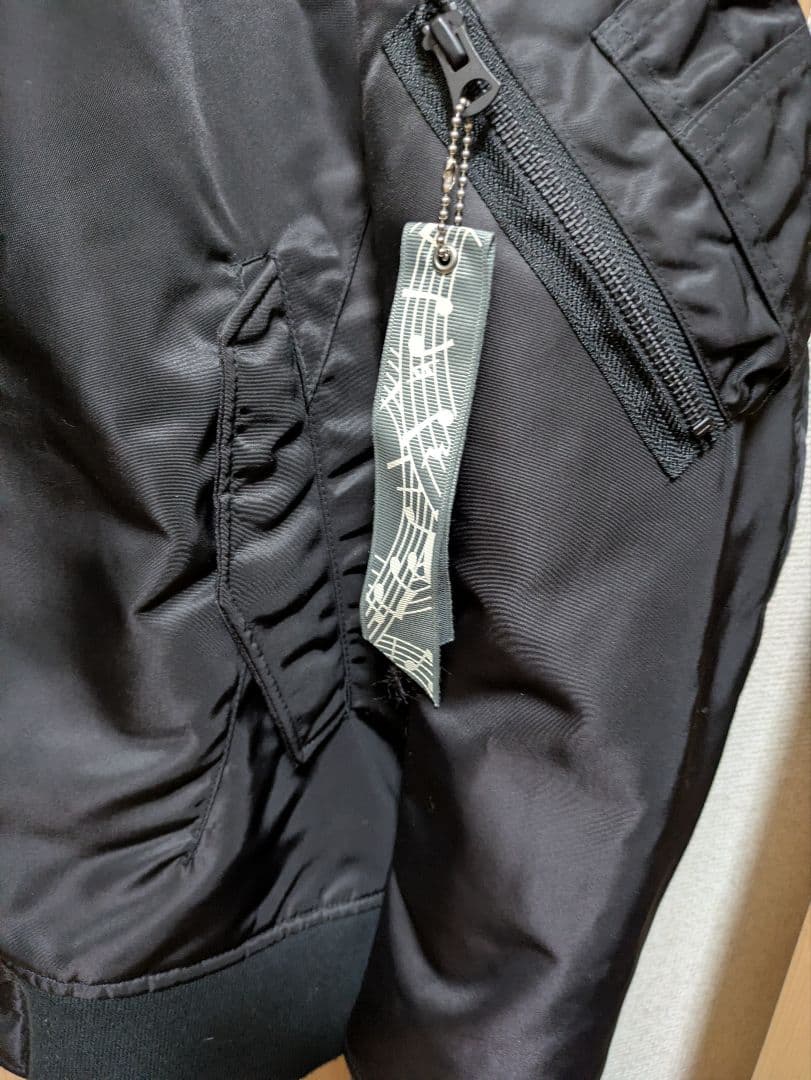 ナンバーナイン スタディオス ダブルネーム ブラック MA-1