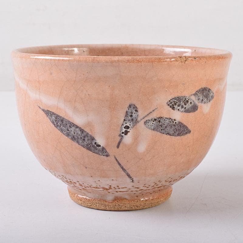 萩焼　草文　茶碗　銘「古今」　仕覆付　堀内宗完(兼中斎)極め箱　M　R7928