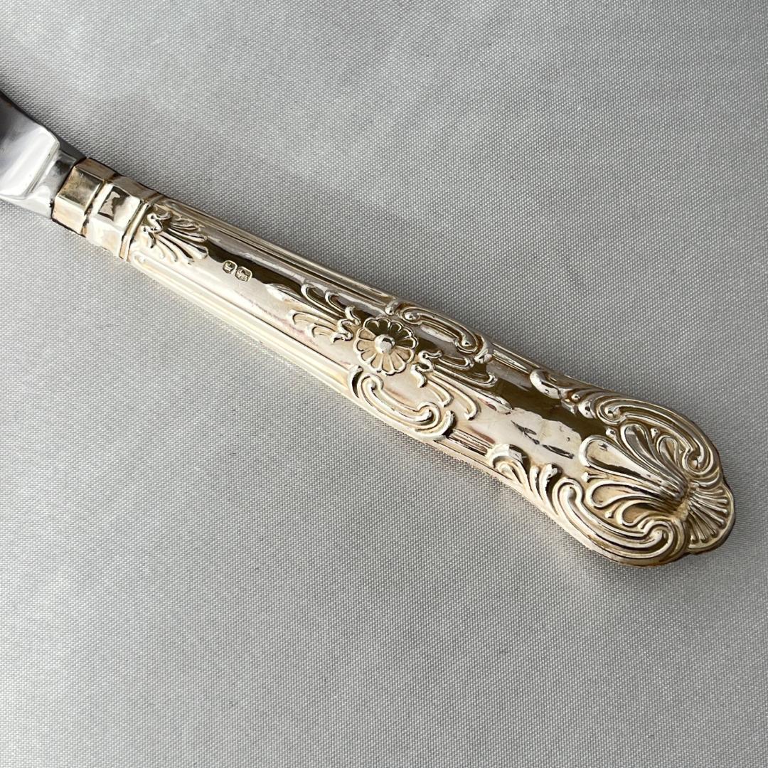 【Harrison Brothers】【純銀ハンドル】キングス バターナイフ