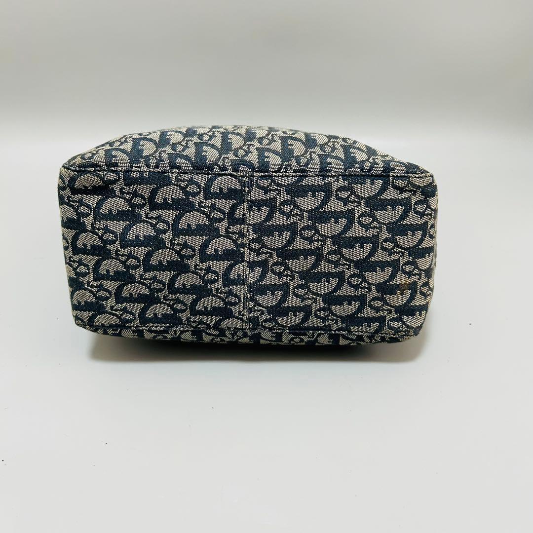 クリスチャンディオール トロッター トートバッグ ハンドバッグ ネイビー