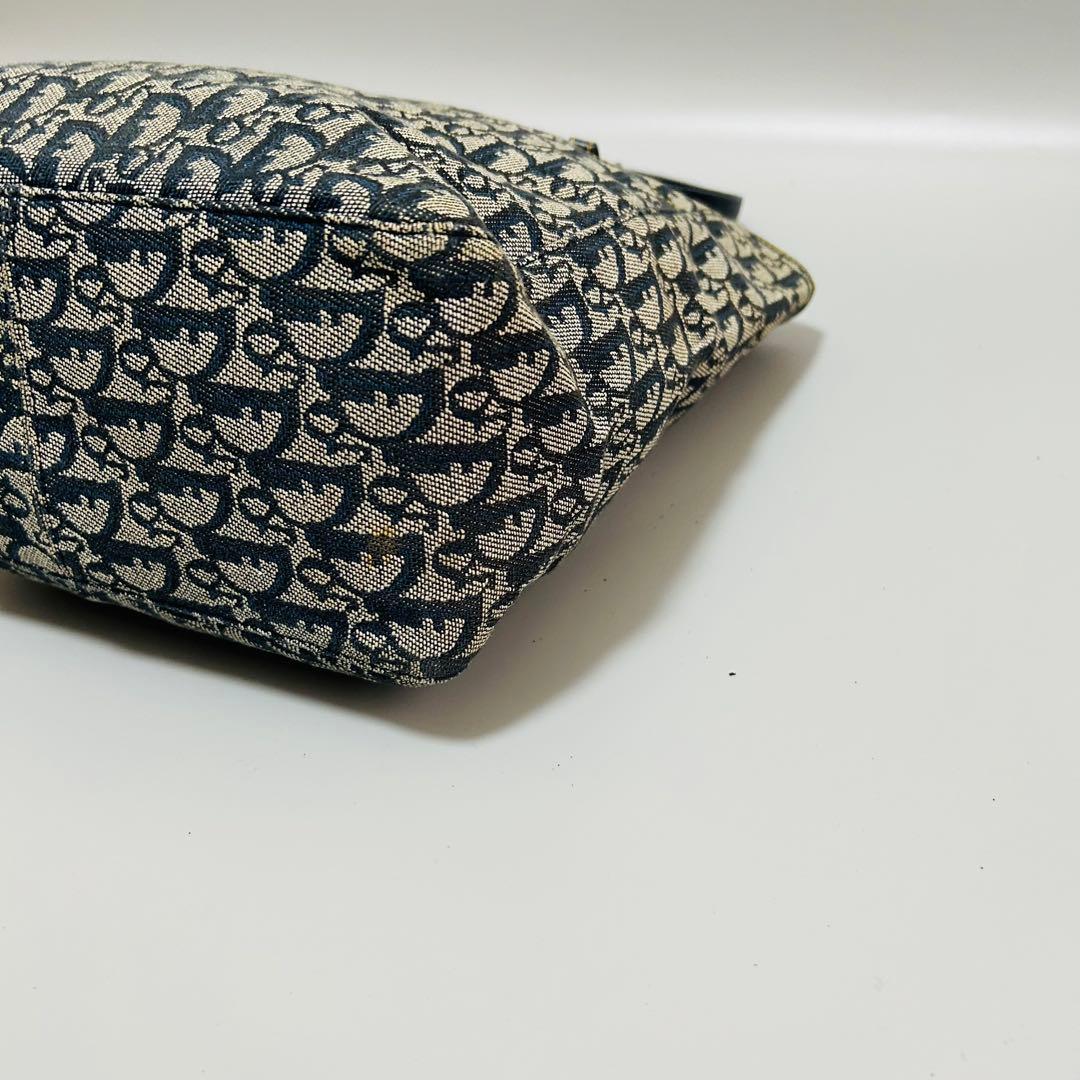 クリスチャンディオール トロッター トートバッグ ハンドバッグ ネイビー