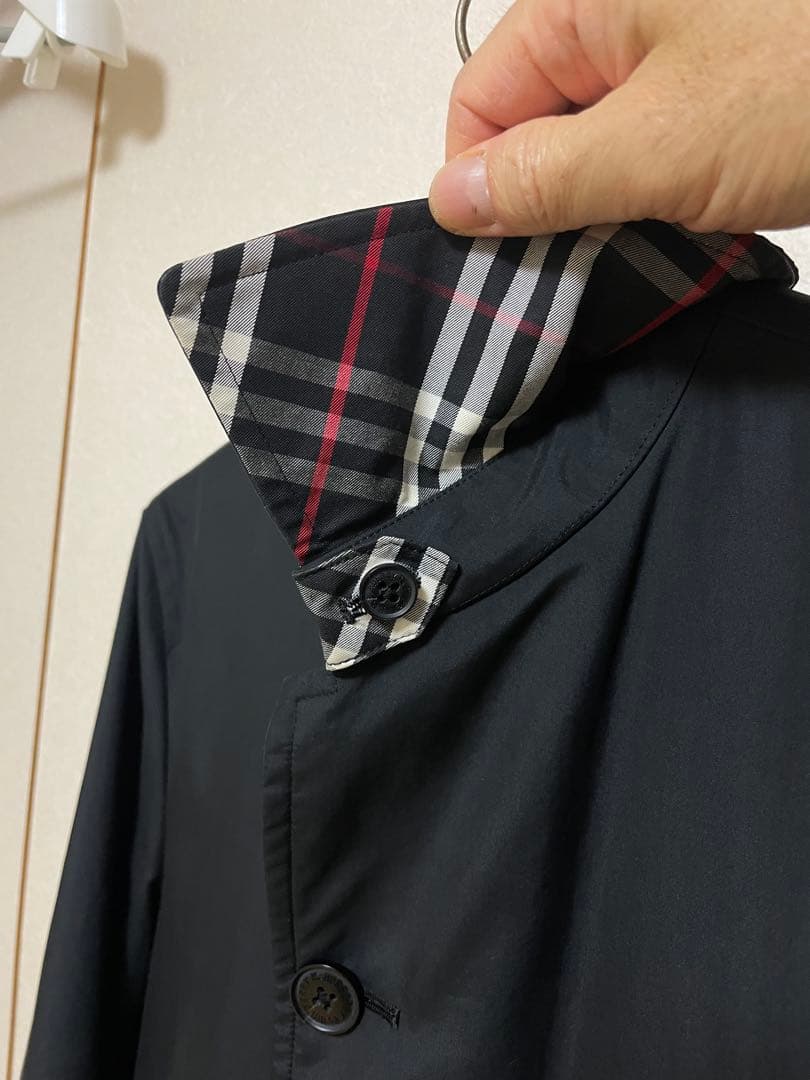 【美品】BURBERRY BLACK LABEL ステンカラーコート ブラック