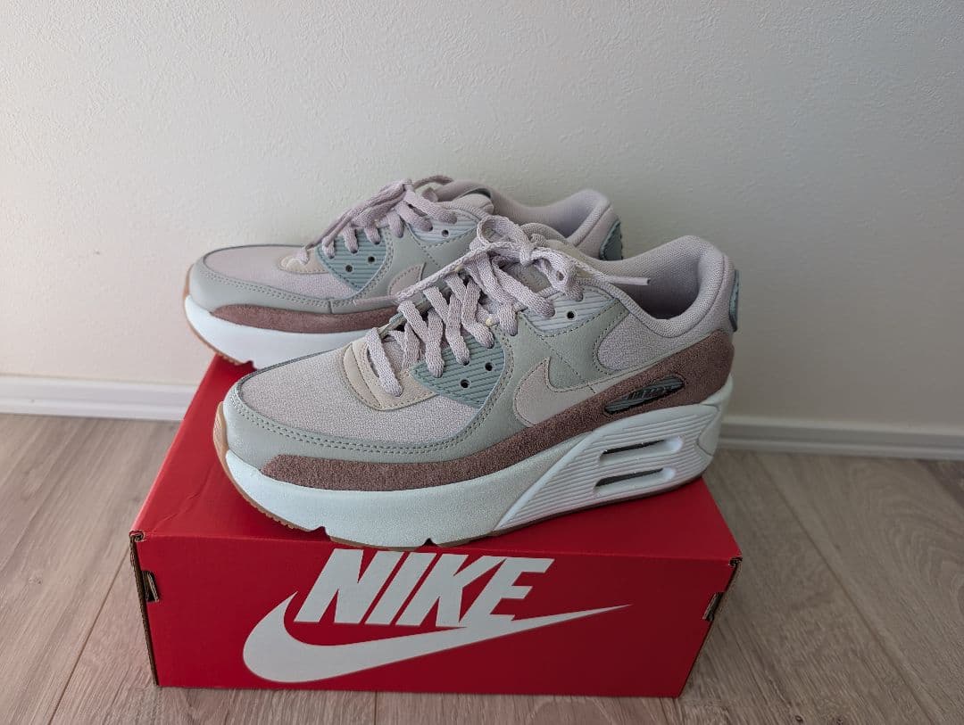 Nike Air Max 90 ピンク/グレー 箱あり　厚底