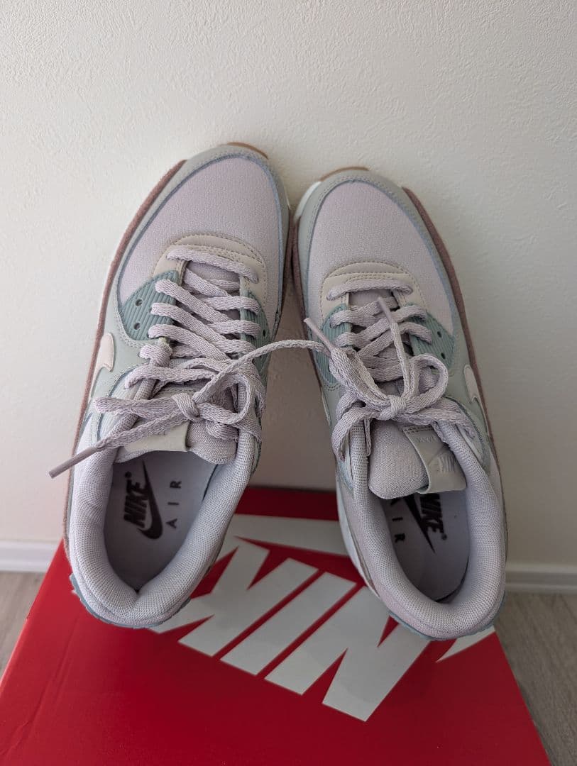 Nike Air Max 90 ピンク/グレー 箱あり　厚底