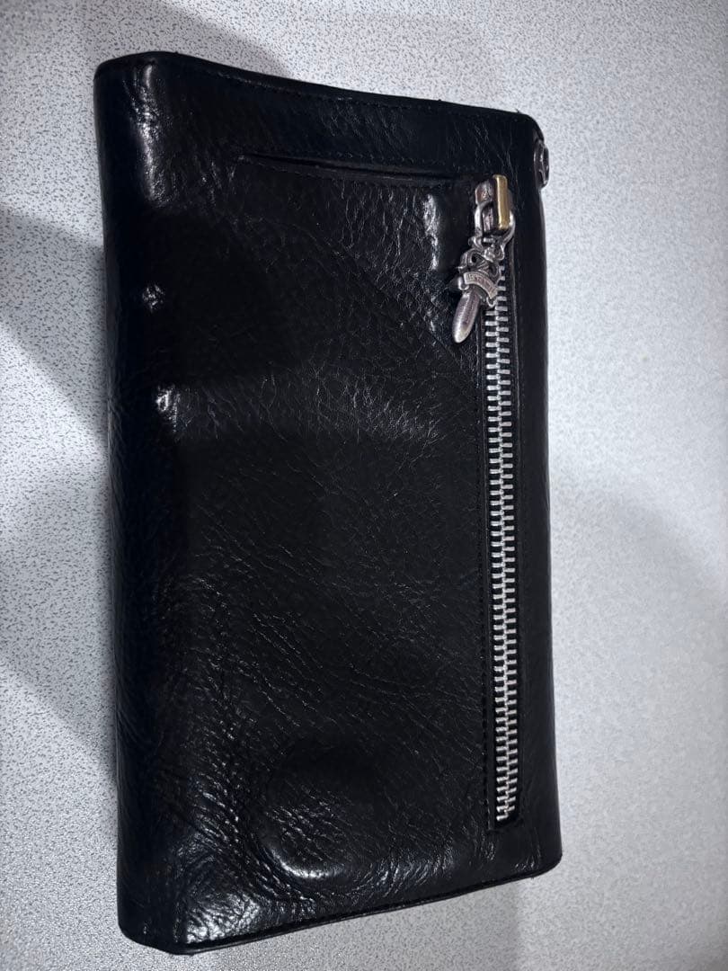 レザー製 黒 長財布 カードポケット8