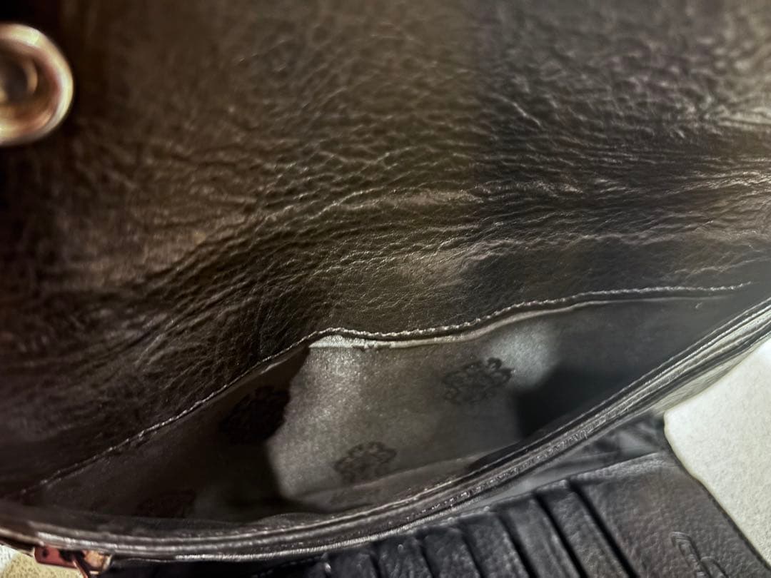 レザー製 黒 長財布 カードポケット8