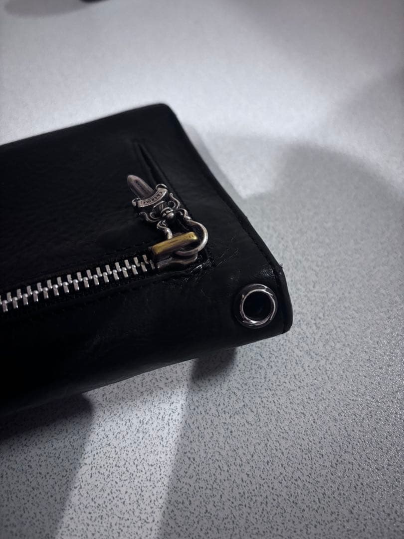 レザー製 黒 長財布 カードポケット8