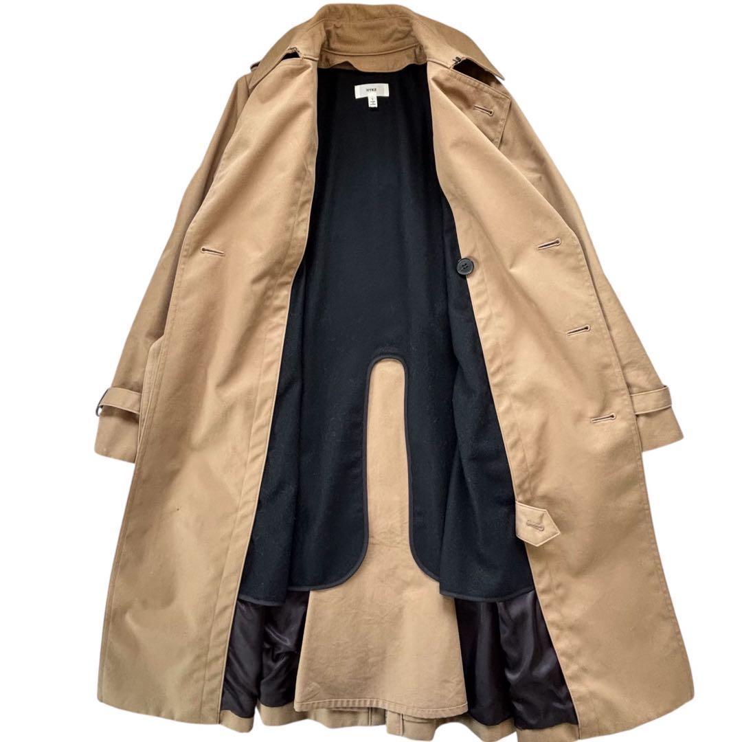 HYKE TYPE1 トレンチコート 名品⭐️ライナー付 上質ベージュ S 極美品
