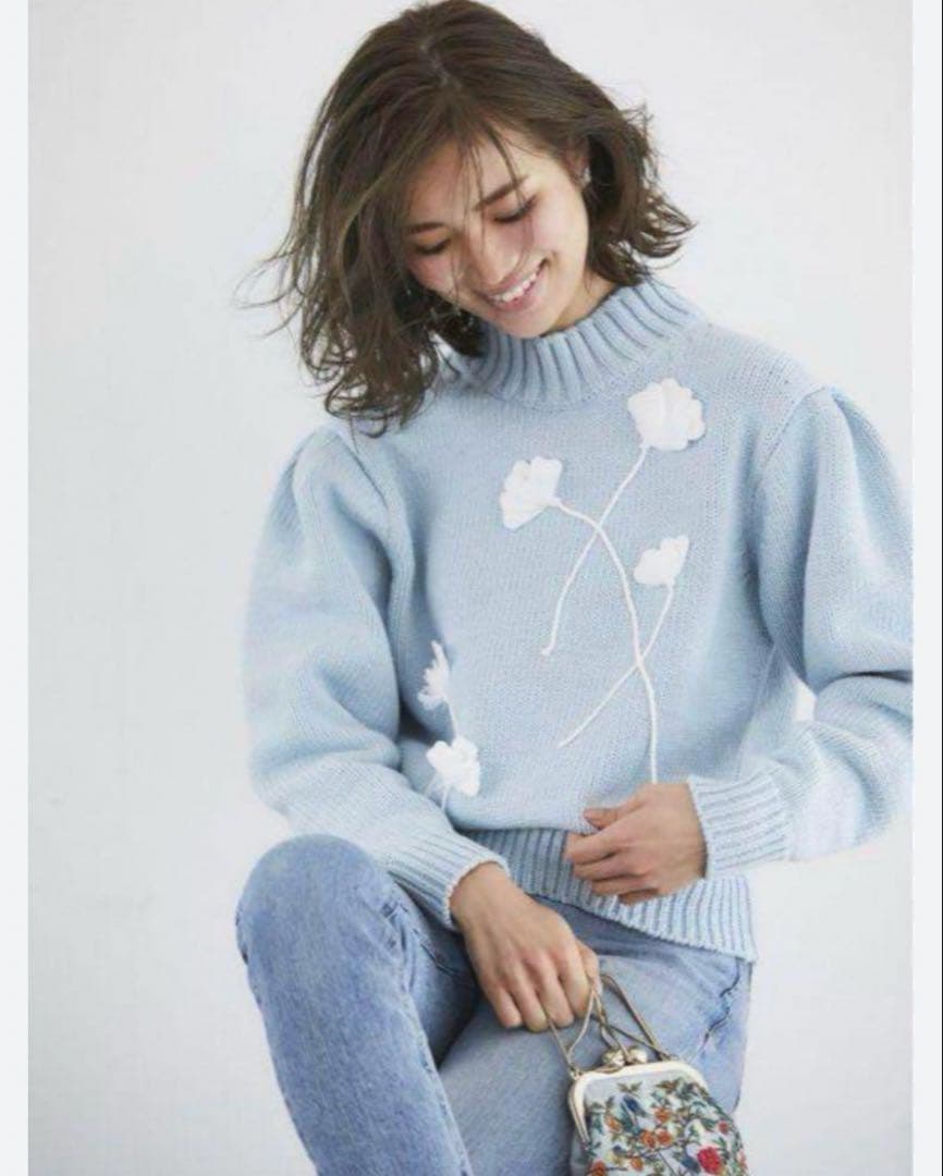 【着用一度のみ美品】seven ten フラワーニット