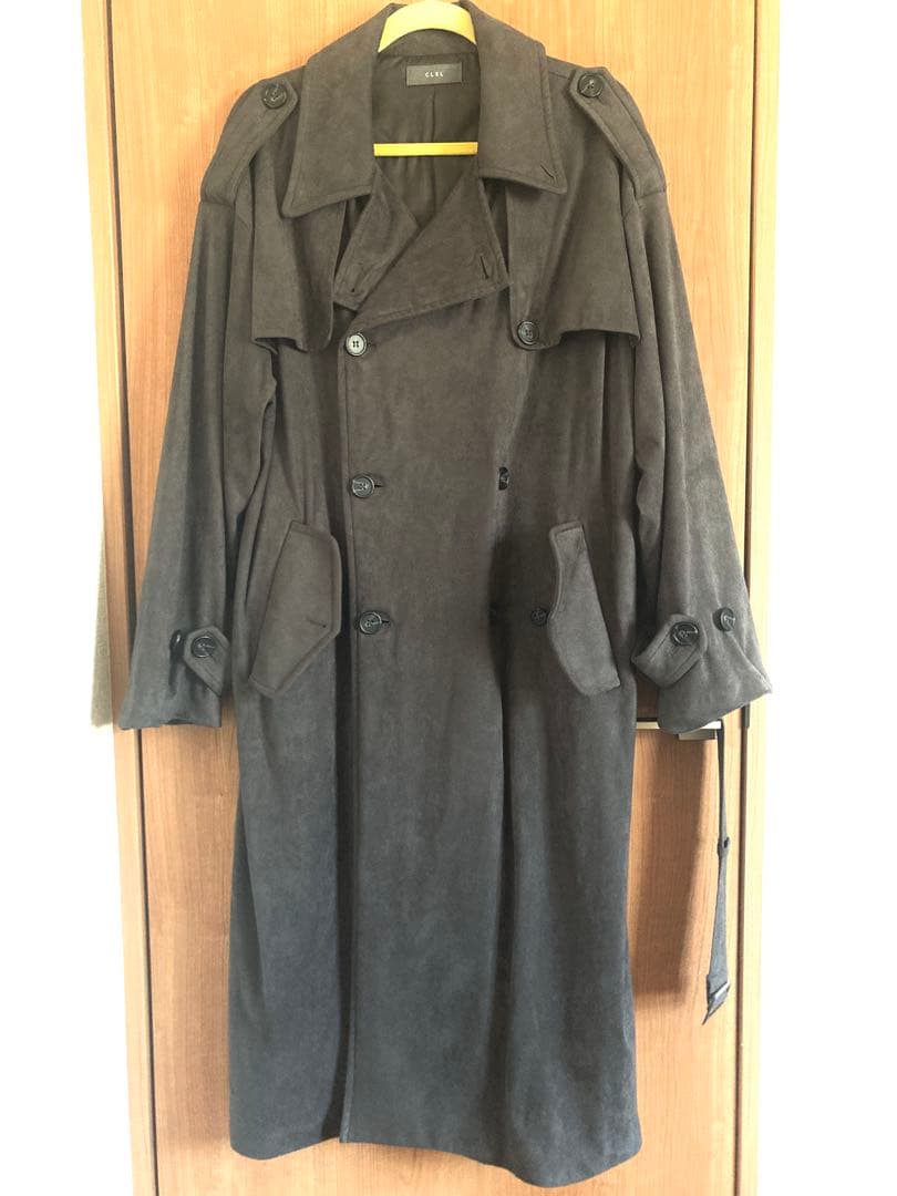 CLEL ダブルテックフェード トレンチコート チャコールグレー Sサイズ